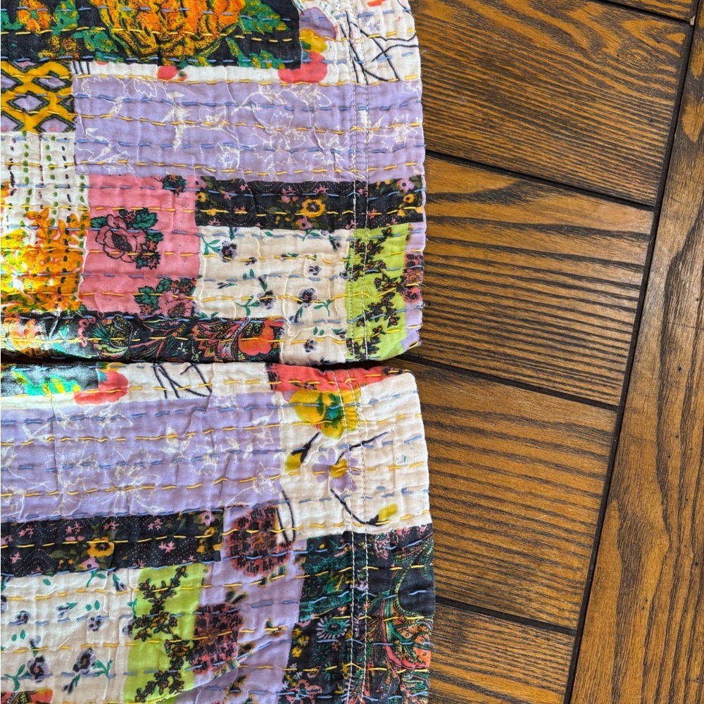 Free People patchwork cotton pants size 6 - Picture 10 of 14